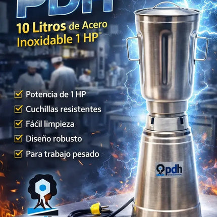 Licuadora PDH PD15 Industrial 10 Litros Acero Inoxidable