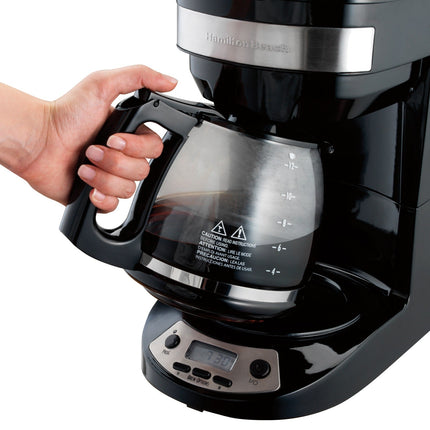 Cafetera Programable 12 Tazas Hamilton Beach 46299J  3 opciones de preparación