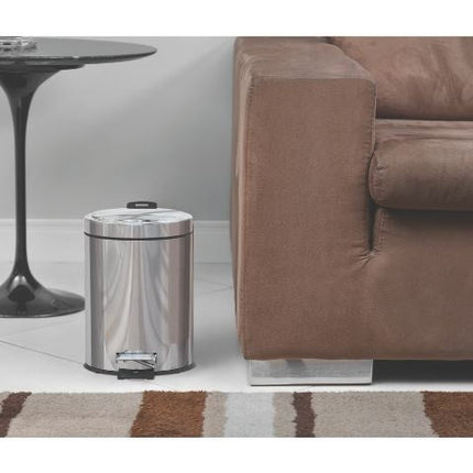 Bote de Basura Tramontina 94538105 Acero Inoxidable con Pedestal 5 Lit