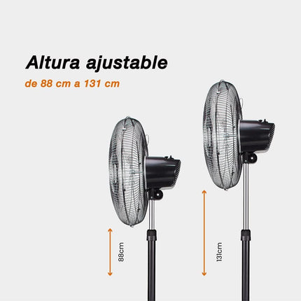 Paquete 3x Ventilador De Pedestal Mytek 3397 Parrilla/aspas Metal 18''