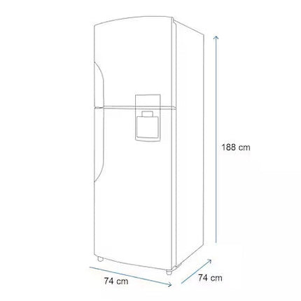 Refrigerador Mabe RMS510IAMRM0 Top Mount 19 Pies Plateado Mate