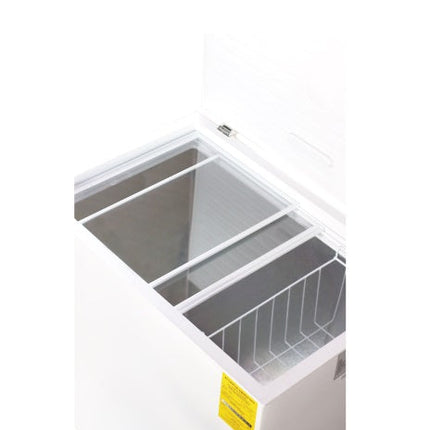 Congelador Prime CPR50-B 5 Pies Función Dual Horizontal Tapa de Cristal Blanco