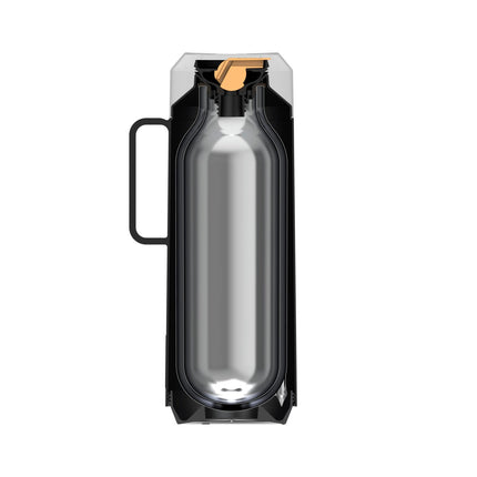Termo Tramontina 61637103 Exata en Plástico negro con ampolla de vidrio de 1 L