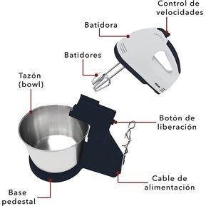 Batidora de Mano RCA RC-67SS con Pedestal 7 Velocidades