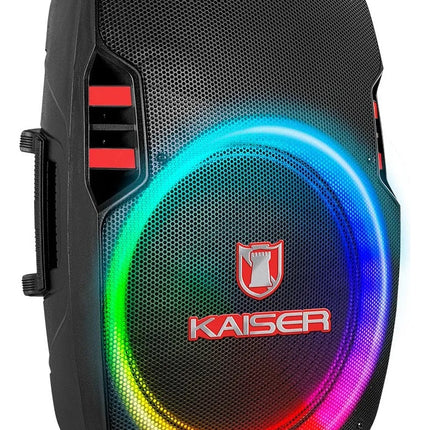 Bocina Kaiser KSE 1015MX/7515MX Micrófono Tripié 15 Pulgadas 40wrms Negro