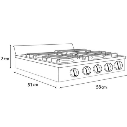 Parrilla Super Flama 4 Quemadores 4Q-V Tinta