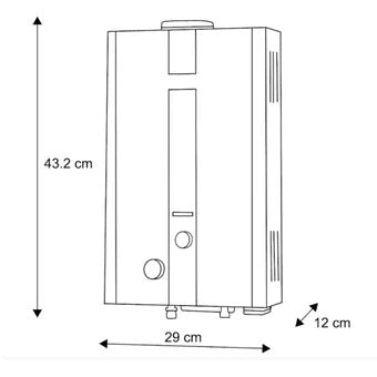 Calentador Mirage Flux 1 srvicio de agua Blanco Gas NATURAL