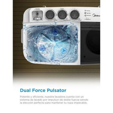 Lavadora Midea MT100W110/W-MX Dos Tinas 11Kg Twin Force Pulsator