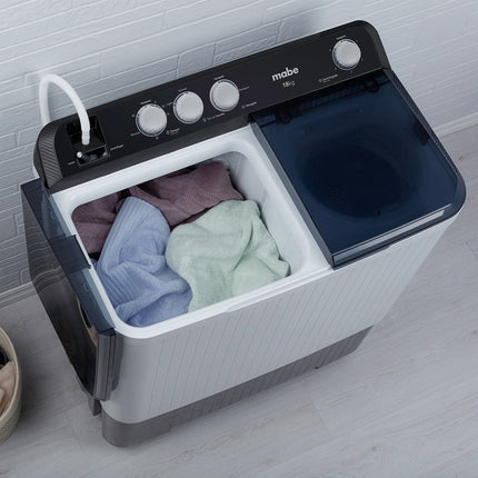 Lavadora Mabe LMDX8124HBAB0 Semi-Automática 18 kg Blanca