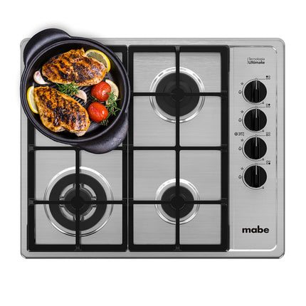 Parrilla a gas Mabe PMI6055PF0 60 cm Inox