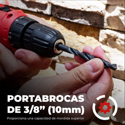 Taladro Inalámbrico Energizer EZLCD38BL-CB 3/8' 20v 1250rpm 50hz Incluye Accesorios