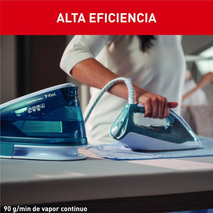 Plancha Express T-Fal SV6115X0 Easy Blanco/Azul tanque de 1.4 L