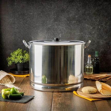 Vaporera Vasconia VAPORE 45VAS con Tapa de Aluminio y Asas Remachadas 47 L