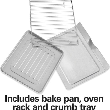 Horno Tostador De 4 Rebanadas Hamilton Beach 31401 Acero Inoxidable Plateado 12 Litros
