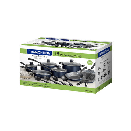DUO Jgo de cubiertos Tramontina 66905/094 Havaí 24 piezas acero inox + Batería Primaware 18pz Azul 80119546