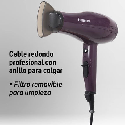 Secadora de Cabello Taurus Fashion 1800 Soft Touch