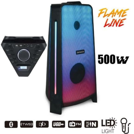 Bocina Aiwa AWPOK400LD Bluetooth Iluminación RGB, Portátil con Batería Recargable