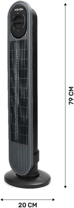 Ventilador de torre Taurus PISA PRÁC 31 pulgadas Negro 3 velocidades