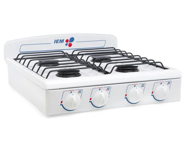 Parrilla de Mesa IEM PSI51BB 4 Quemadores Blanca