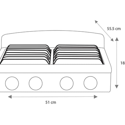 Parrilla de Mesa IEM PSI51BB 4 Quemadores Blanca