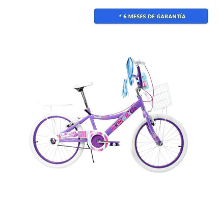 Bicicleta Mercurio Sweetgirl Rodada 20 Acero Cubrecadena Purpura