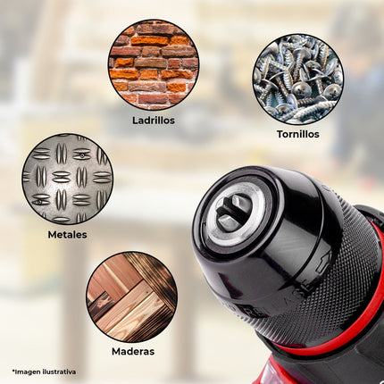 Kit Energizer EZLCOM1500-C  B2 Taladro Y Llave Impacto 20v Sin Carbones Incluye Batería y Cargador