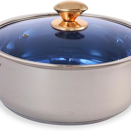 Juego De 3 Ollas Arroceras Royal Haus By Apolo De Acero Inoxidable 20, 24 y 26 Cm Plateado