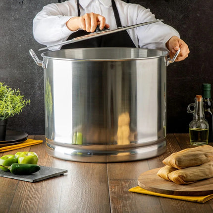 Vaporera Vasconia VAPORE 45VAS con Tapa de Aluminio y Asas Remachadas 47 L