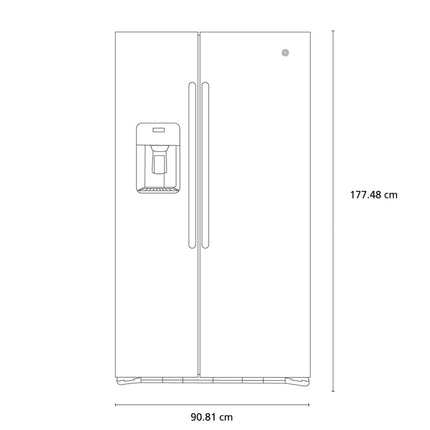 Refrigerador GE GNM26AETFSS Automático 755 L Grafito