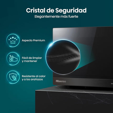 Horno Microondas Hisense HMMS3411DSV 1.4 Tecnología Inverter, 26menús mexicanos preestablecidos  ECO y Mute