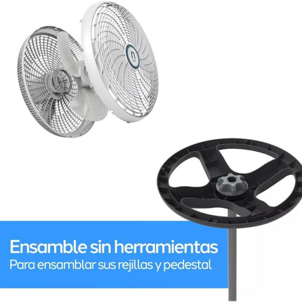 Ventilador Navia de Pedestal P16S2 de 3 Vel 2 en 1 de 16"