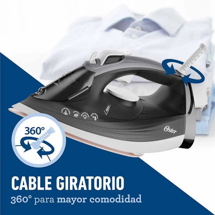 Plancha Oster GCSTEP2501 Cordón con giro de 360° 2200 watts