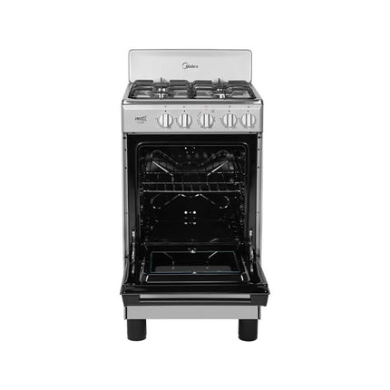 Estufa de piso Midea MGS20FS1BAABG con copete 20" InoxChef Silver