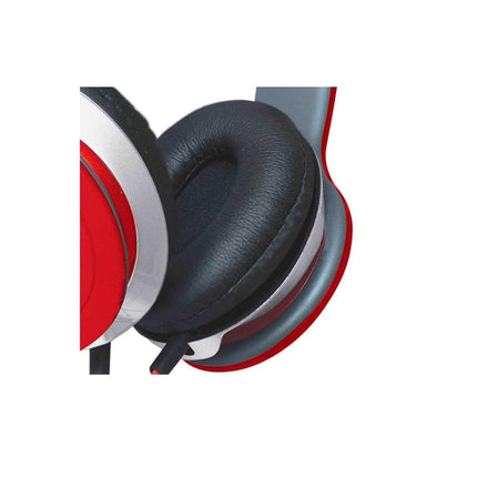 Audífonos Mitzu MH-5026RD Diadema Rojo Plegables Aislantes