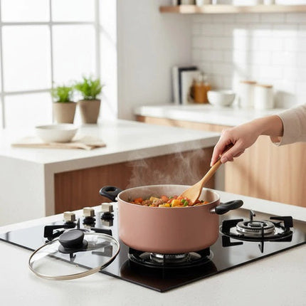 Bateria De Cocina Tramontina Linz 28299308 7 Pz Antiadherente Nude
