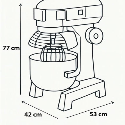 Batidora industrial PDH PD109 3 Vel de 10 Litros