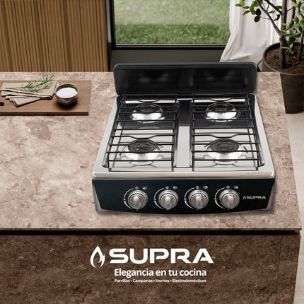 Parrilla a Gas Supra 4Q TITANBLAC 4 Quemadores Titan Black