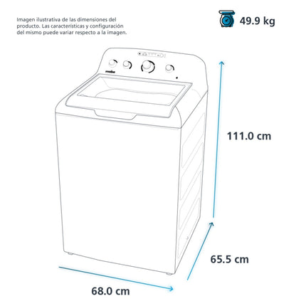 Lavadora Mabe LMA78112CBAB0Aqua Saver Green 18 kg Blanca