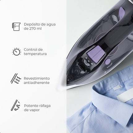 Combo Daewoo Licuadora DBL-851G con molinillo 1.5 lts 2 vel + Pulse rompehielos 500W Negra + Plancha de Vapor DSI-9202 Control de Temperatura 1100W + Hervidor eléctrico inalámbrico DEK-1289 de 1.7L de 1000W