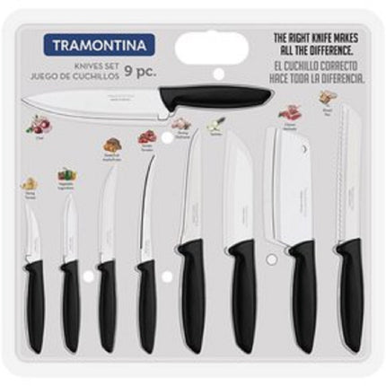 Juego de Cuchillos Plenus 23498/050 Negro 9 piezas