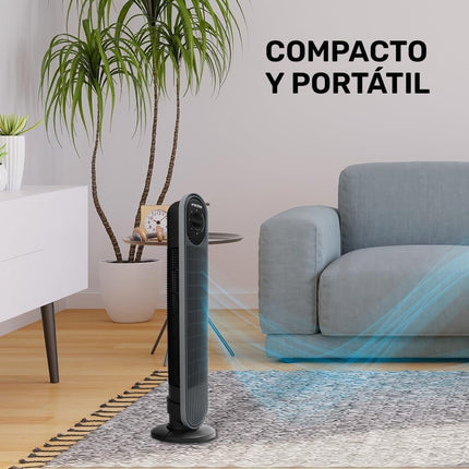Ventilador de torre Taurus PISA PRÁC 31 pulgadas Negro 3 velocidades