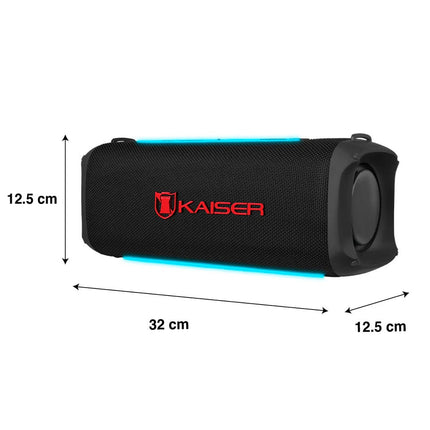 Bocina Portátil Kaiser KBL-3020BK 3" 20W RMS hasta 12 hrs de Batería Negro + Audifonos de Regalo