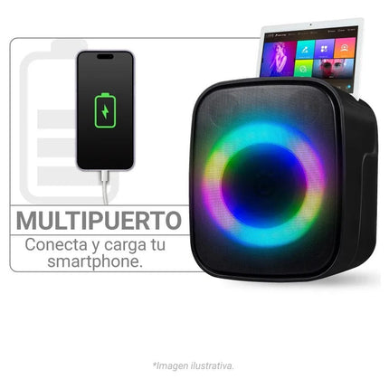 Bocina Hyundai HYSPBT10 Bluetooth 120w Luces Led