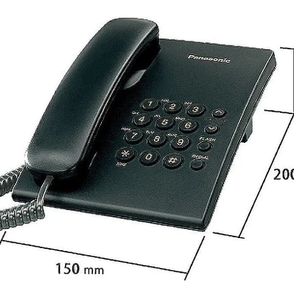 Teléfono Analógico Panasonic KX-TS500MEB Analógica, Escritorio/Pared Negro