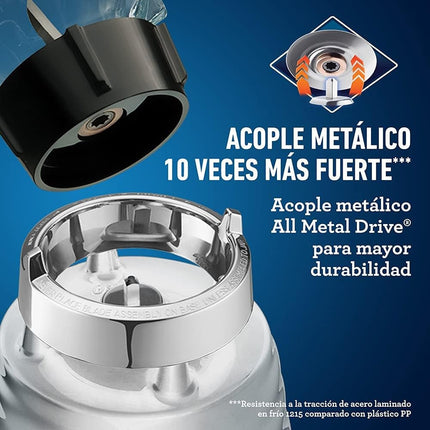 Licuadora Oster BLST4655013 Clásica Cromada con Perilla Ergonómica 3 Vel