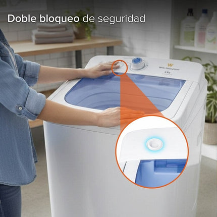 Centrífuga White Westinghouse WWCSD88SKB 6 kg Cesta Acero Inoxidable compacta