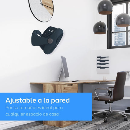 Ventilador Navia CEN-1010 Escritorio o Piso 10"3 Vel Cabezal 360° Silencioso y Potente Azul Marino