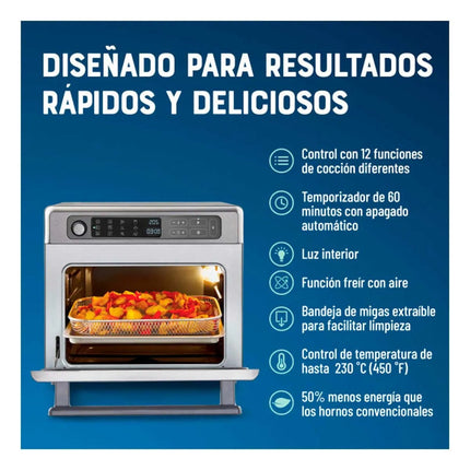 Horno Freidora Oster 22L 127V TSSTTVDAF1NS Acero