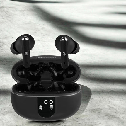 Audífonos Kaiser KH-9130BK true wireless Bluetooth ® con base de carga, negro