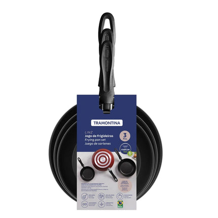 Juego de Sartenes Tramontina 20297509 Linz Rojo Starflon Max 3 pzas
